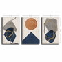Wallity Conjunto de 3 Lienzos Decorativos Multicolor 45x70 cm